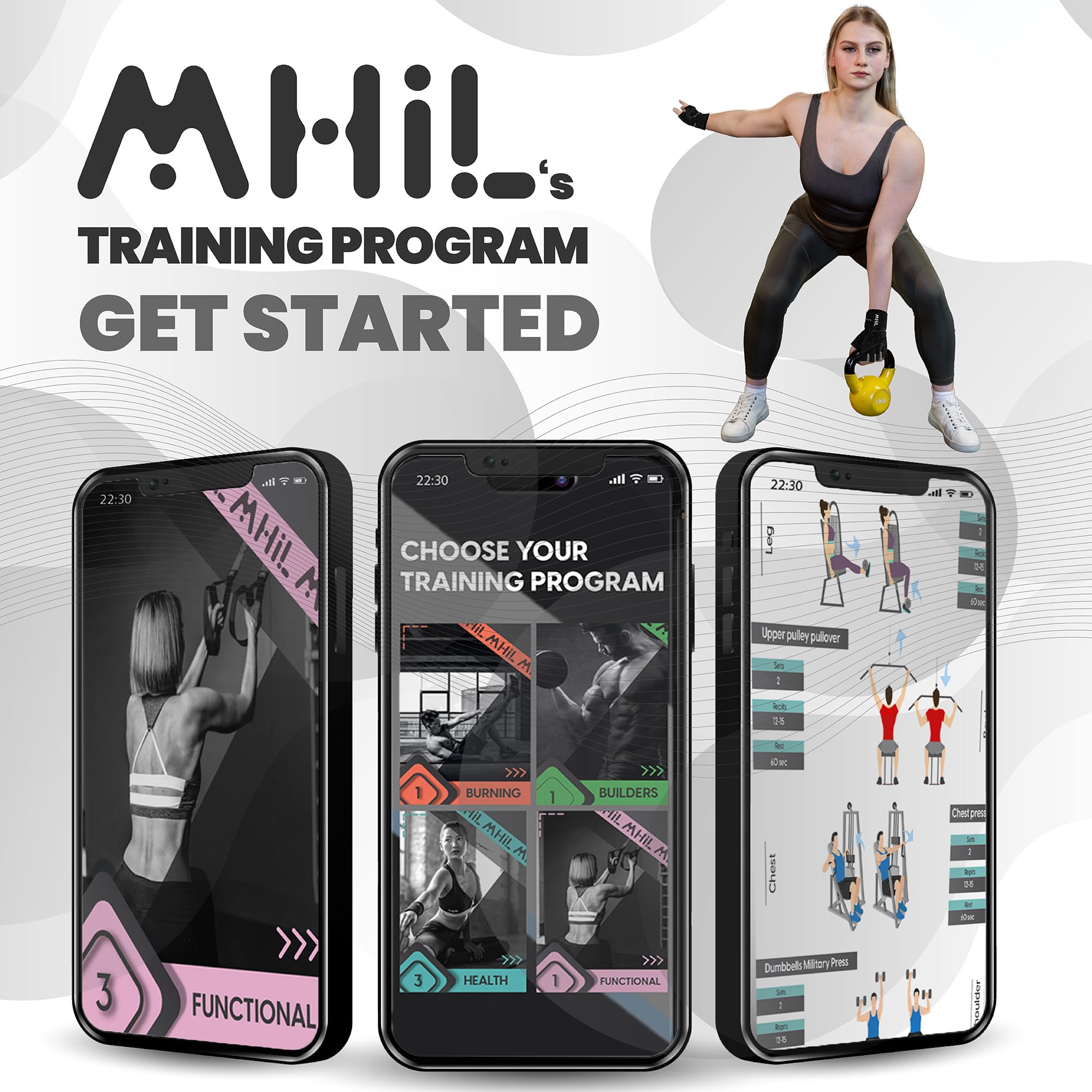 MhIL Workout Gloves for Women - Breathable Gym Gloves for Women with Palm Protection and Enhanced Grip - Padded Weight Lifting G