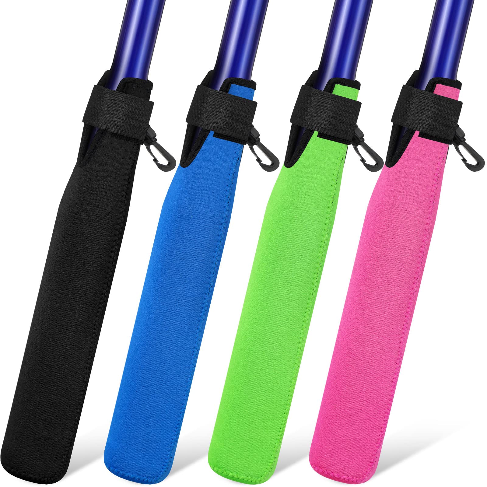 Deekin 4 Pcs Baseball Bat Sleeves Softball Bat Warmers for Composite Durable Protector Cover for Sport Women Men Adults(Black, B