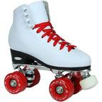 Epic Skates Classic High-Top Quad Roller Skates With Red Wheels, Ladies 8