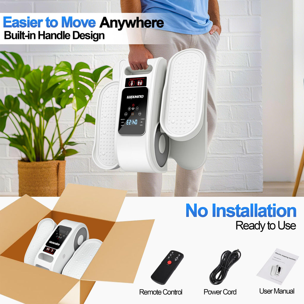 Under Desk Elliptical Machine-Elliptical Machine For Seniors,Portable Silent Electric Home Leg Exerciser With Remote Control,12