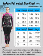Anparc Wetsuit Women 3Mm Neoprene Full Body Wet Suit, Cold Water Wetsuit With Back Zipper, Suitable For Diving, Swimming, Surfin