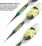 Viper Spinning Bee Soft Tip Darts with Casemaster Storage/Travel Case, Green, 16 Grams