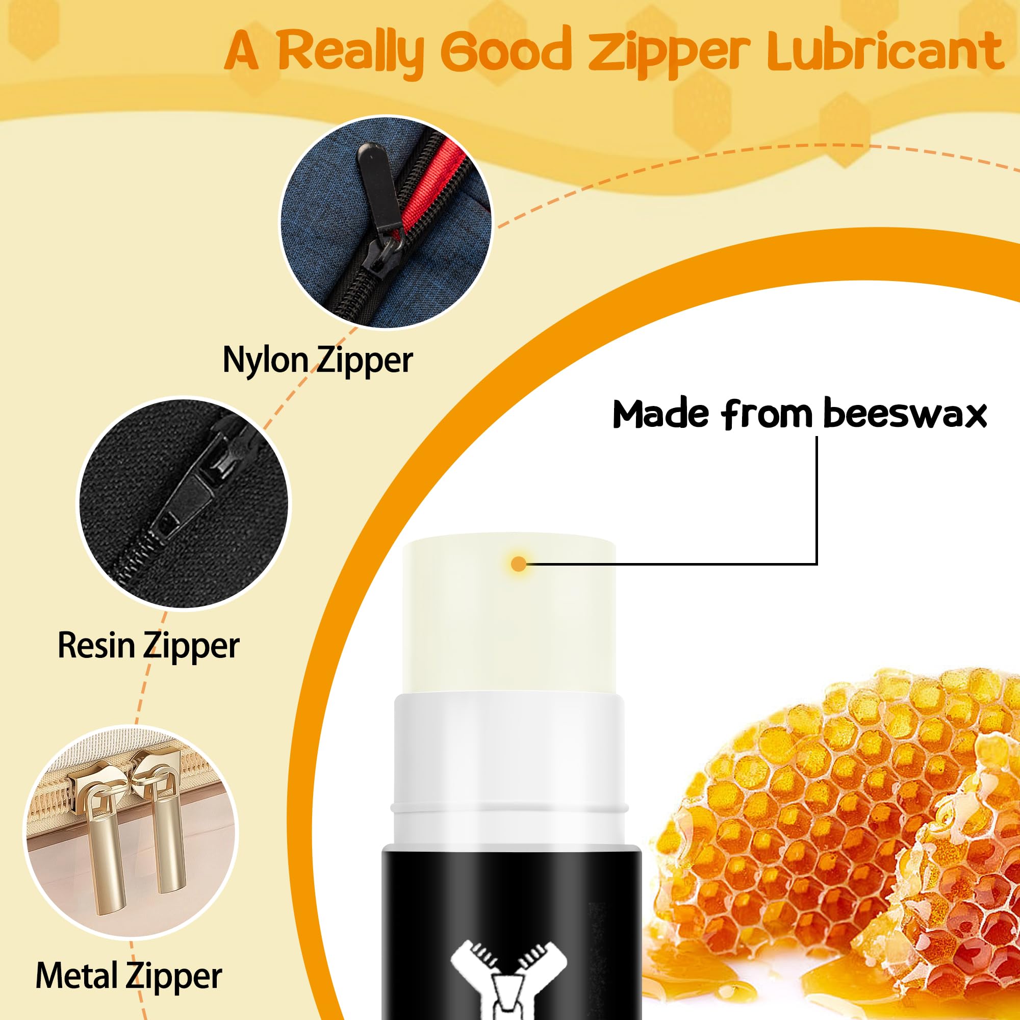 Shupakul 4 Pcs Hunting Zipper Wax Sticks-Portable Snap And Zipper Lubricant-Wax Snap And Zipper Lube For Hunting Clothes Ice Fis