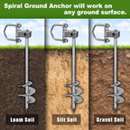 Insaga Multi-Purpose Ground Anchors Screw In, Fully Welded Shed Anchor Kit, 30 Earth Anchor, Mobile Home Anchors For Trampoline,
