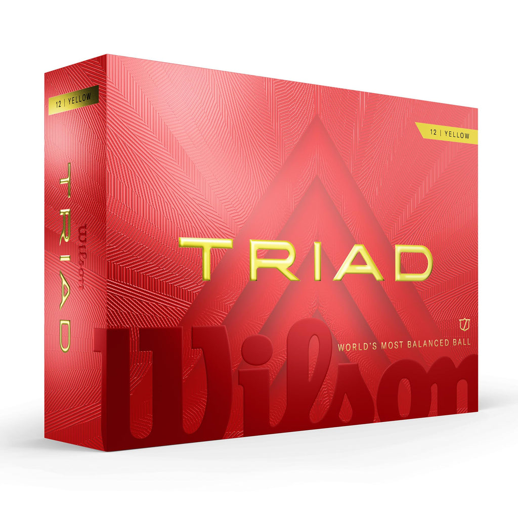 Wilson 2025 Triad Golf Balls - Yellow, 12 Balls
