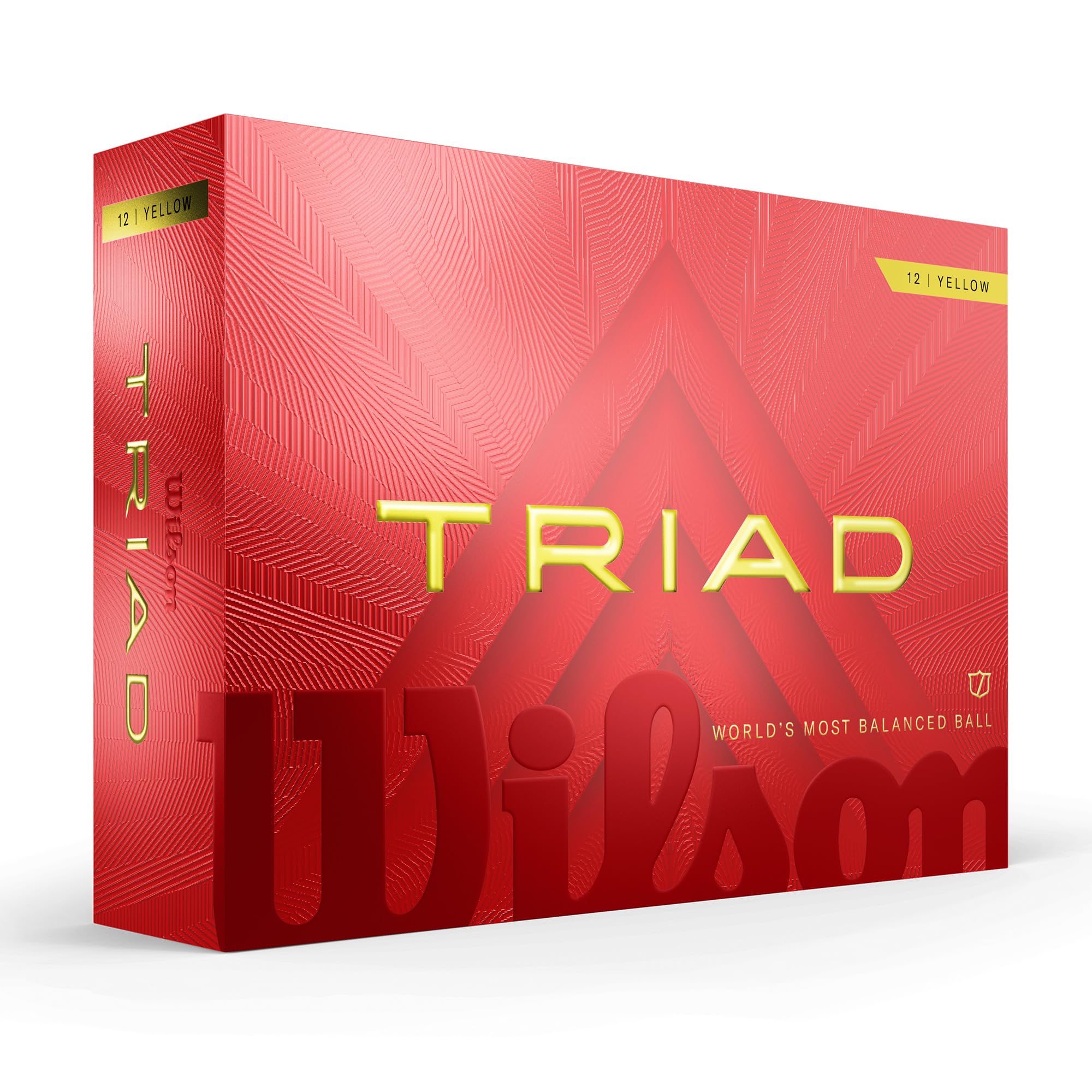 Wilson 2025 Triad Golf Balls - Yellow, 12 Balls