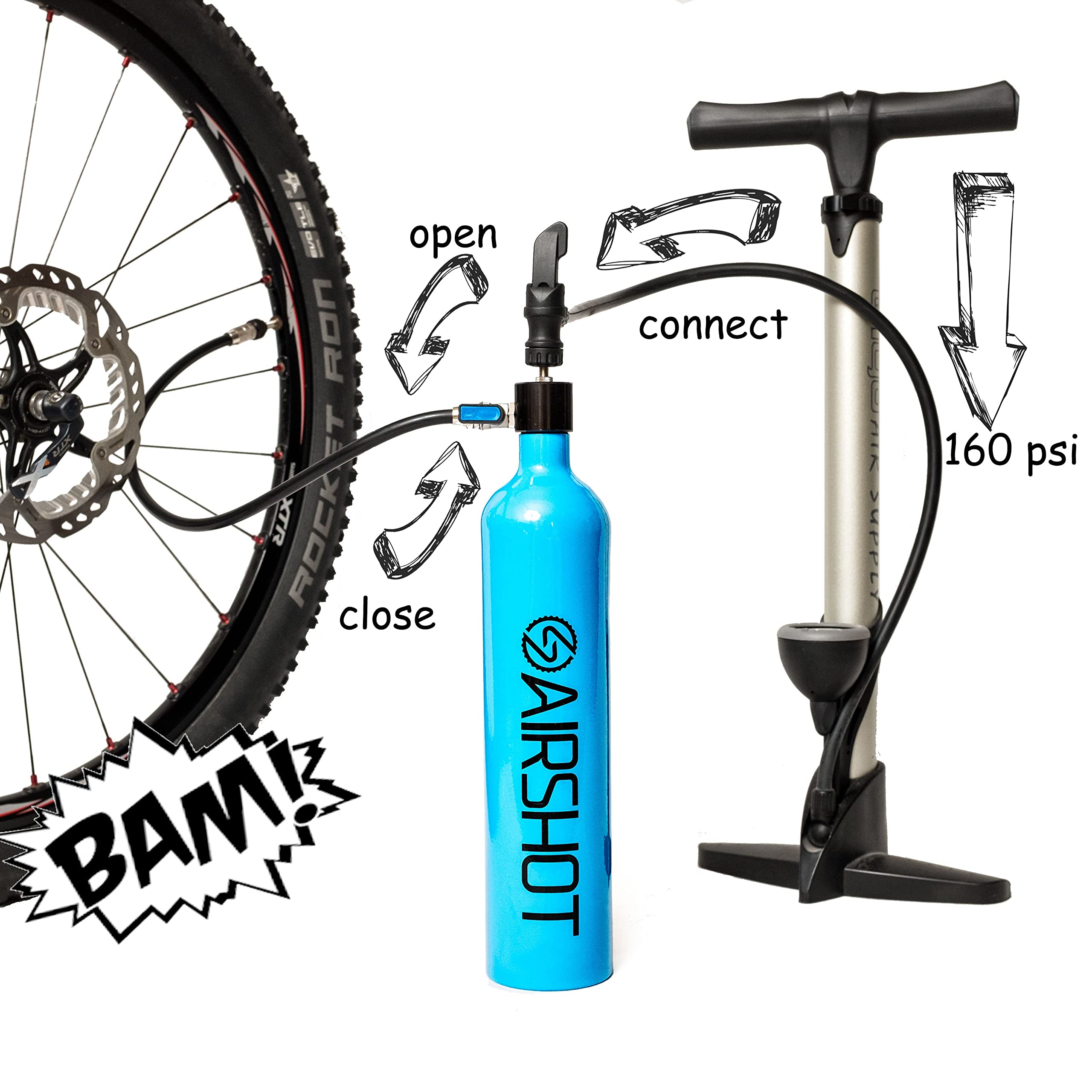 Airshot Tubeless Tire Inflator 115L