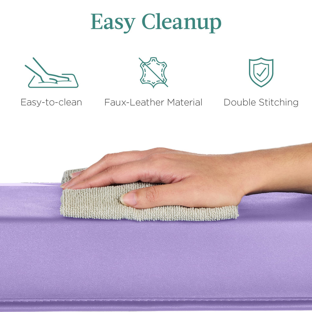 Best Choice Products 8Ft Folding Floor Balance Beam 2-Panel For Gymnastics Practice, Exercise - Purple