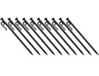 Lby 10Pcs Tent Stakes, 25Cm(9.84) Heavy-Duty Steel Solid Tent Stakes Pegs, Steel System Outdoor Tent Nail Camping Stakes, 45#Ste