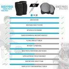 Bodyprox Volleyball Knee Pads For Junior Youth, 1 Pair Unisex (8-13 Years)