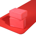 Balancefrom Set Of 2 High Density Yoga Blocks, 9''X6''X4'' Each, Pair (Red)
