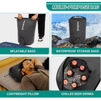 Kingcamp Air Pump Sack, Roll Top Compression Pump Bag For Inflation Sleeping Mats, Ultralight Pump Sack For Camping Foam Sleepin