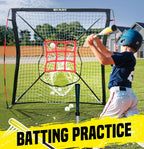 Baseball Net - Pitching & Hitting Net (9 Strike Zone, Portable & Quick-Fold) Gifts for Kids & Teens | Training Aids Equipment 5