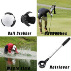 Prowithlin Golf Ball Retriever Telescopic With 2 Golf Ball Grabbers, Stainless Extendable Golf Ball Retriever For Water, Golf Gi