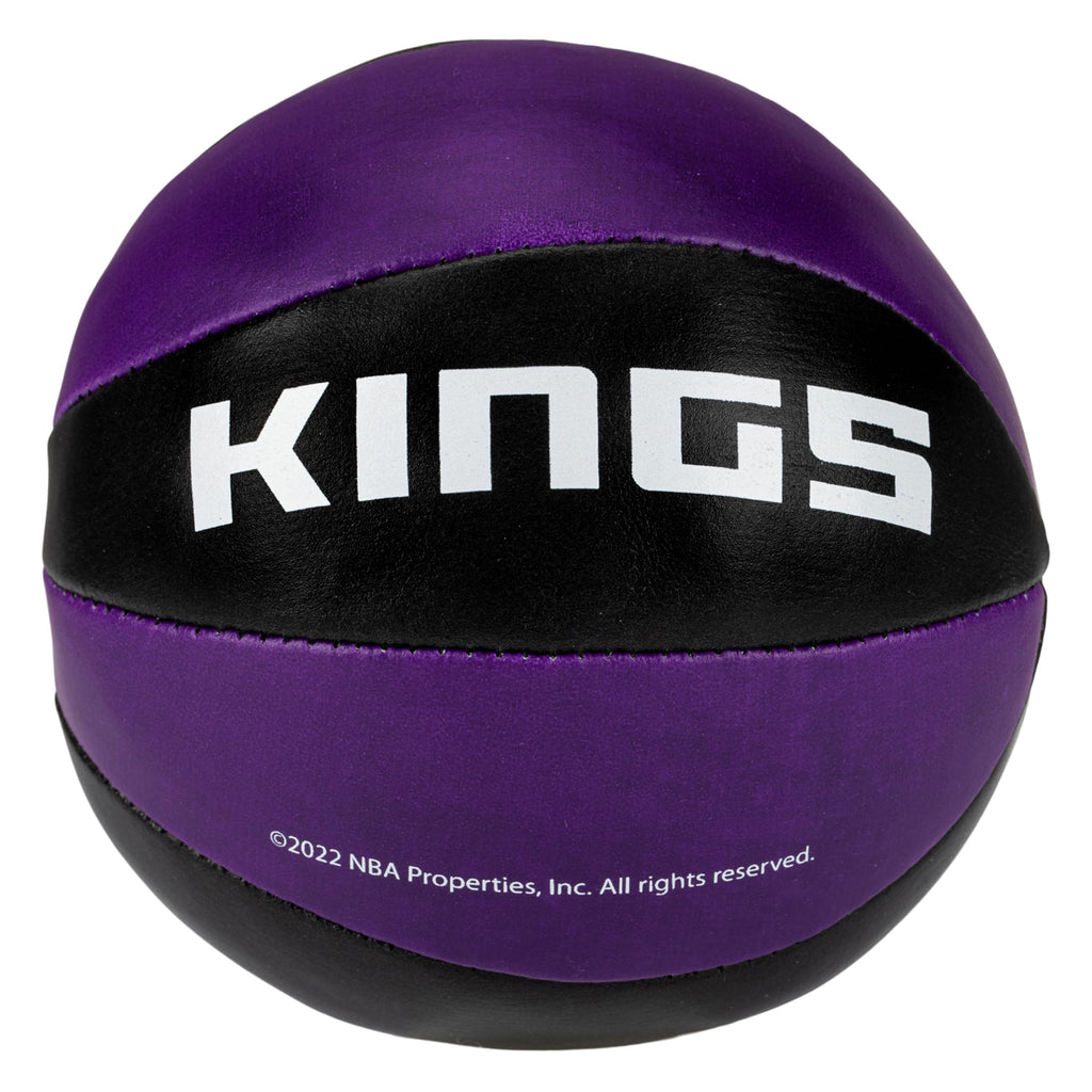 Franklin Sports Nba Sacramento Kings Toy Basketballs - 2 Pack Of Kids Soft Mini Basketballs For Over The Door + Indoor Hoops - N
