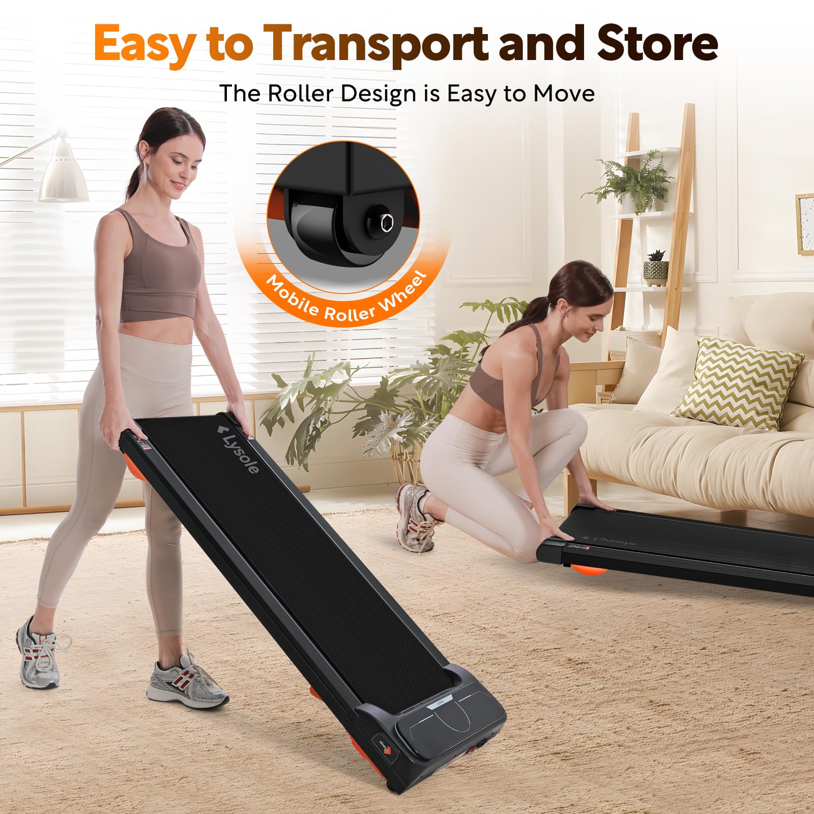 Lysole Walking Pad Treadmill With Incline,Treadmills For Home And Office,340 Lb Capacity,4 In 1 Portable Under Desk Treadmill Wi