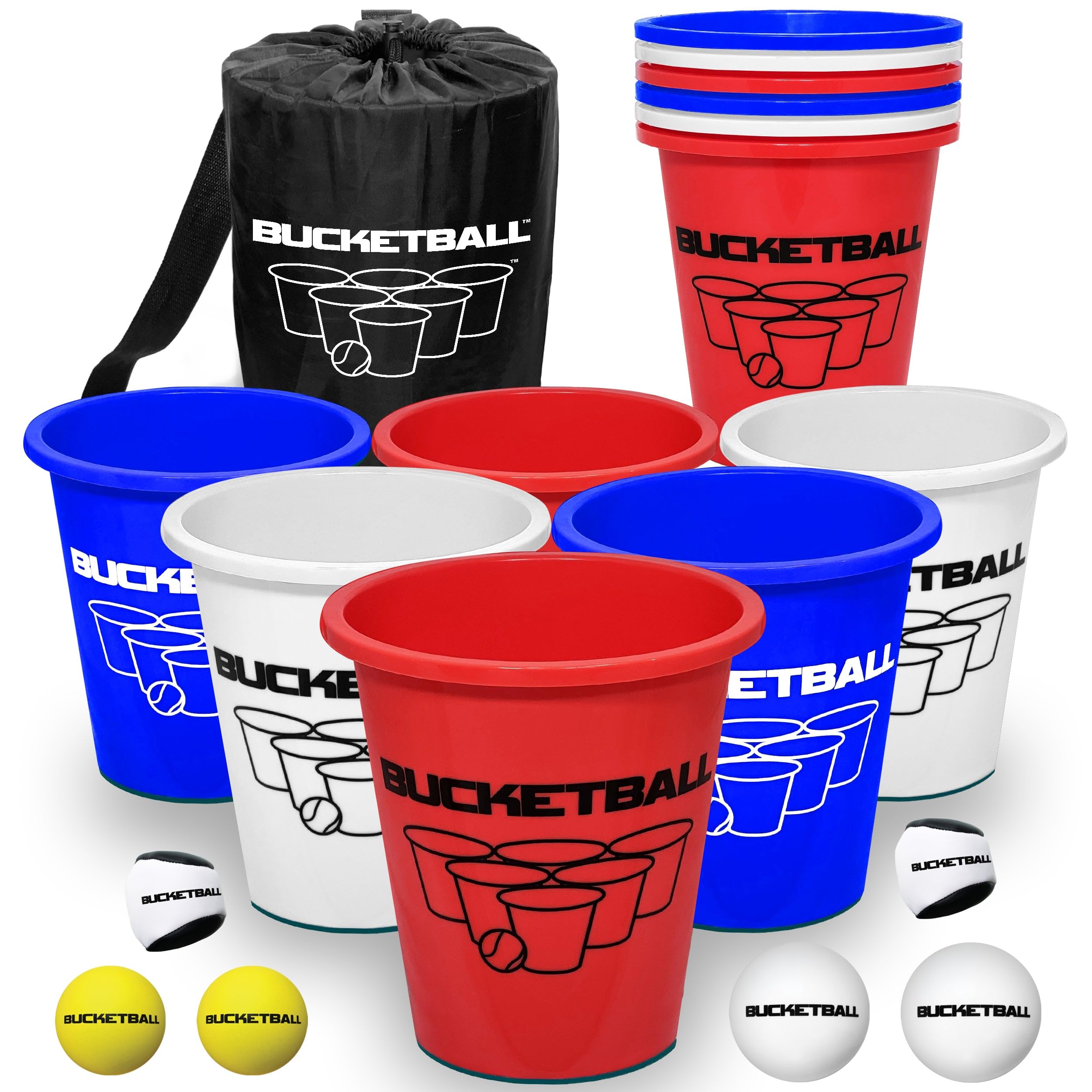 Bucketball | Usa Edition Combo Pack | Best Beach, Pool, Yard, Camping, Tailgate, Bbq, Lawn, Water, Indoor, Outdoor Game Toy For 