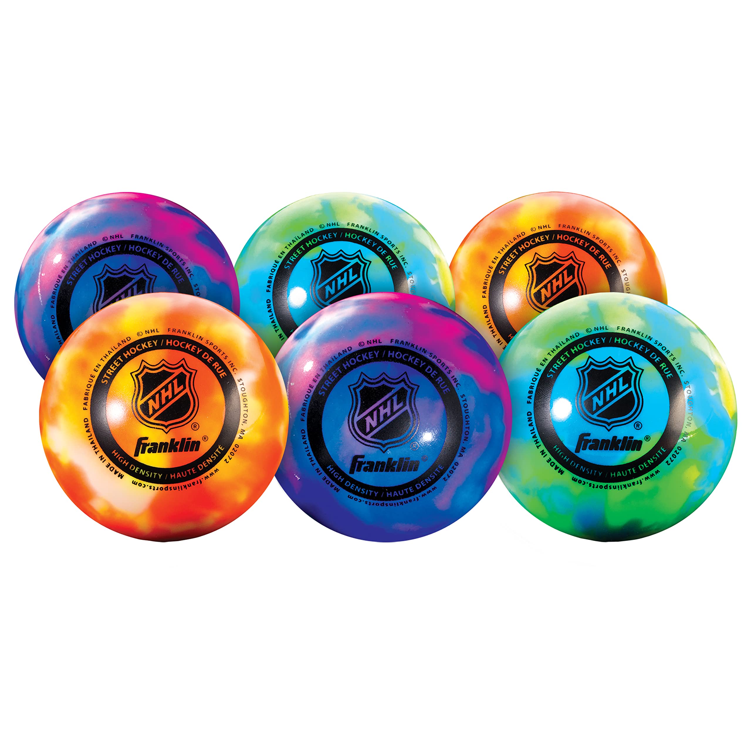 Franklin Sports Nhl Street Hockey Balls - No Bounce Outdoor Street + Roller Hockey Balls - Official Size Outdoor Street Hockey B