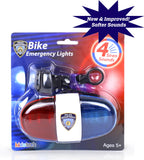 Kids Tech Bike Led Light - Police Sound Light Electronic Horn - Bicycle Siren, 5 Led Light 4 Sounds Trumpet, Warning Safety Ligh