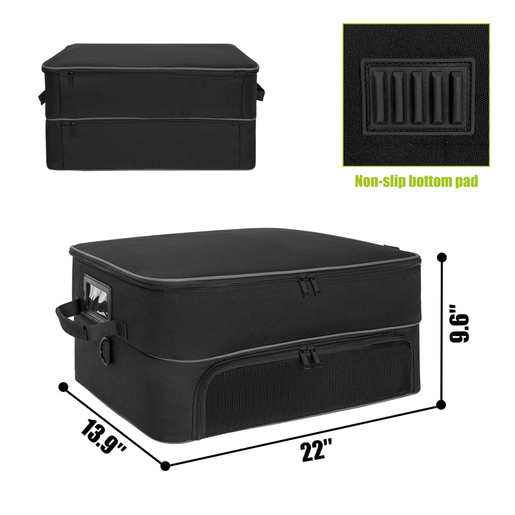 Weliday 2 Layer Golf Trunk Organizer, Golf Car Locker With Separate Ventilated Compartment For 2 Pair Shoes, Golf Trunk Storage