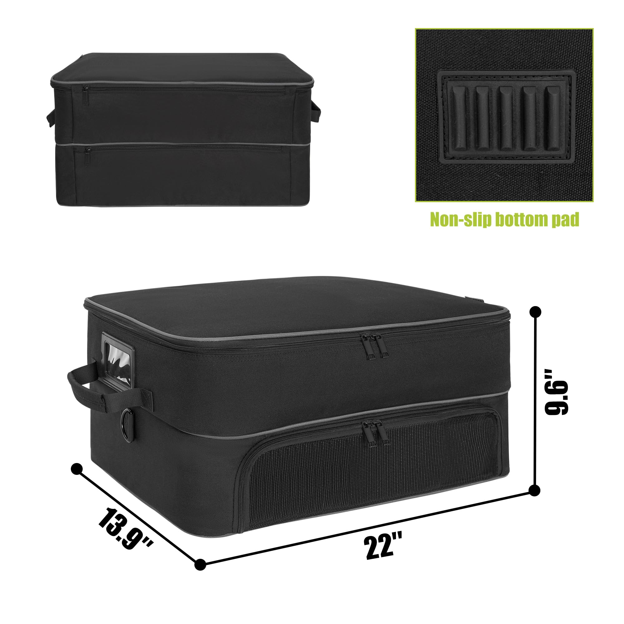 Weliday 2 Layer Golf Trunk Organizer, Golf Car Locker With Separate Ventilated Compartment For 2 Pair Shoes, Golf Trunk Storage