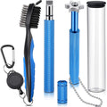 3 Pieces Golf Club Groove Sharpener Retractable Golf Brush And 6-Head Groove Sharpener Re-Grooving Tool And Cleaner For All Golf