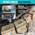 ENGEL UC13 13qt Leak-Proof, Air Tight, Drybox Cooler and Small Hard Shell Lunchbox for Men and Women in Fighting Lady Yellow