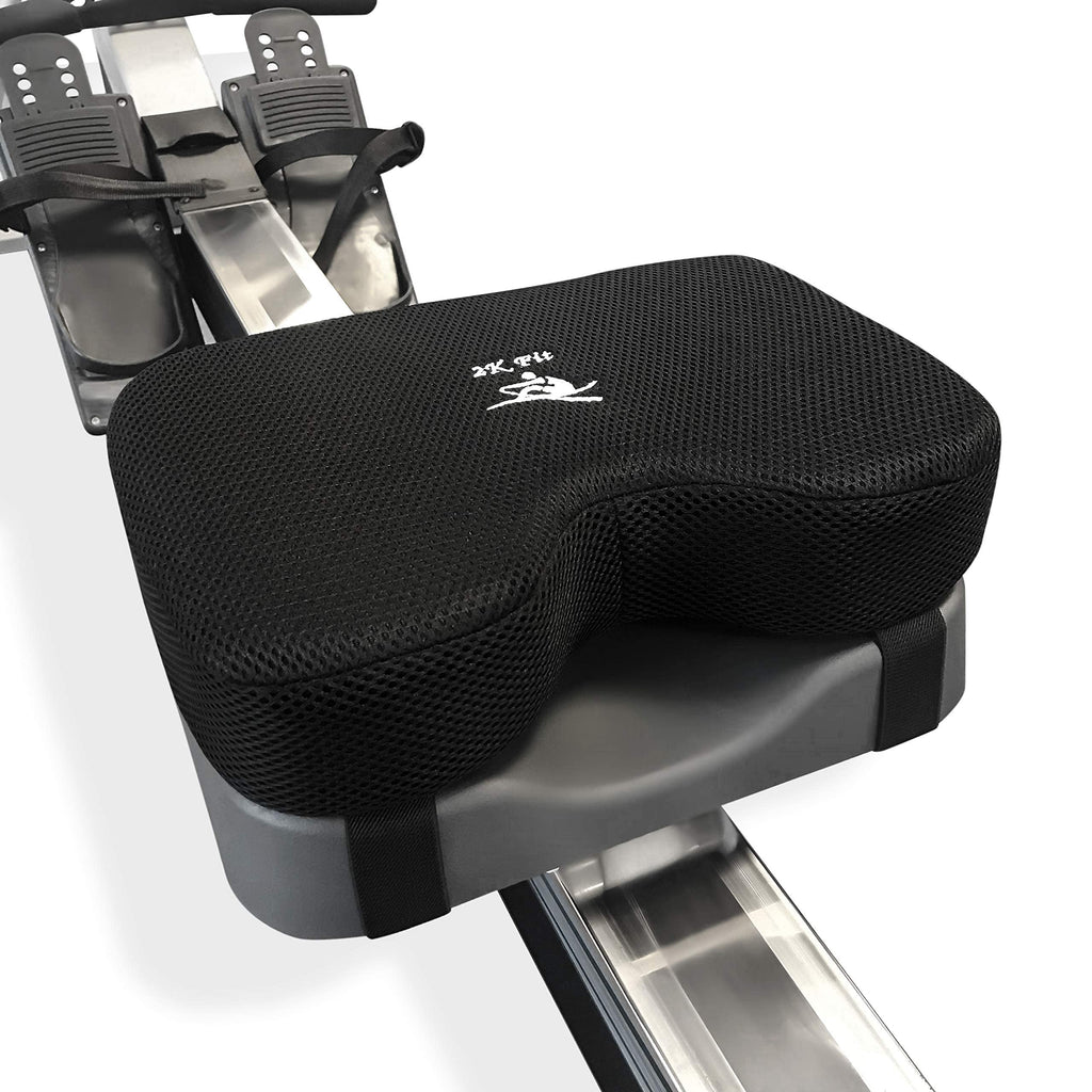 2K Fit Rowing Machine Seat Cushion (Model 2) For The Concept 2 Rowing Machine With Custom Memory Foam, Washable Cover, And Strap