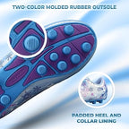 Vizari Frost Youth Firm Ground Soccer Cleats for Natural Grass and Outdoor Play - Blue/Purple