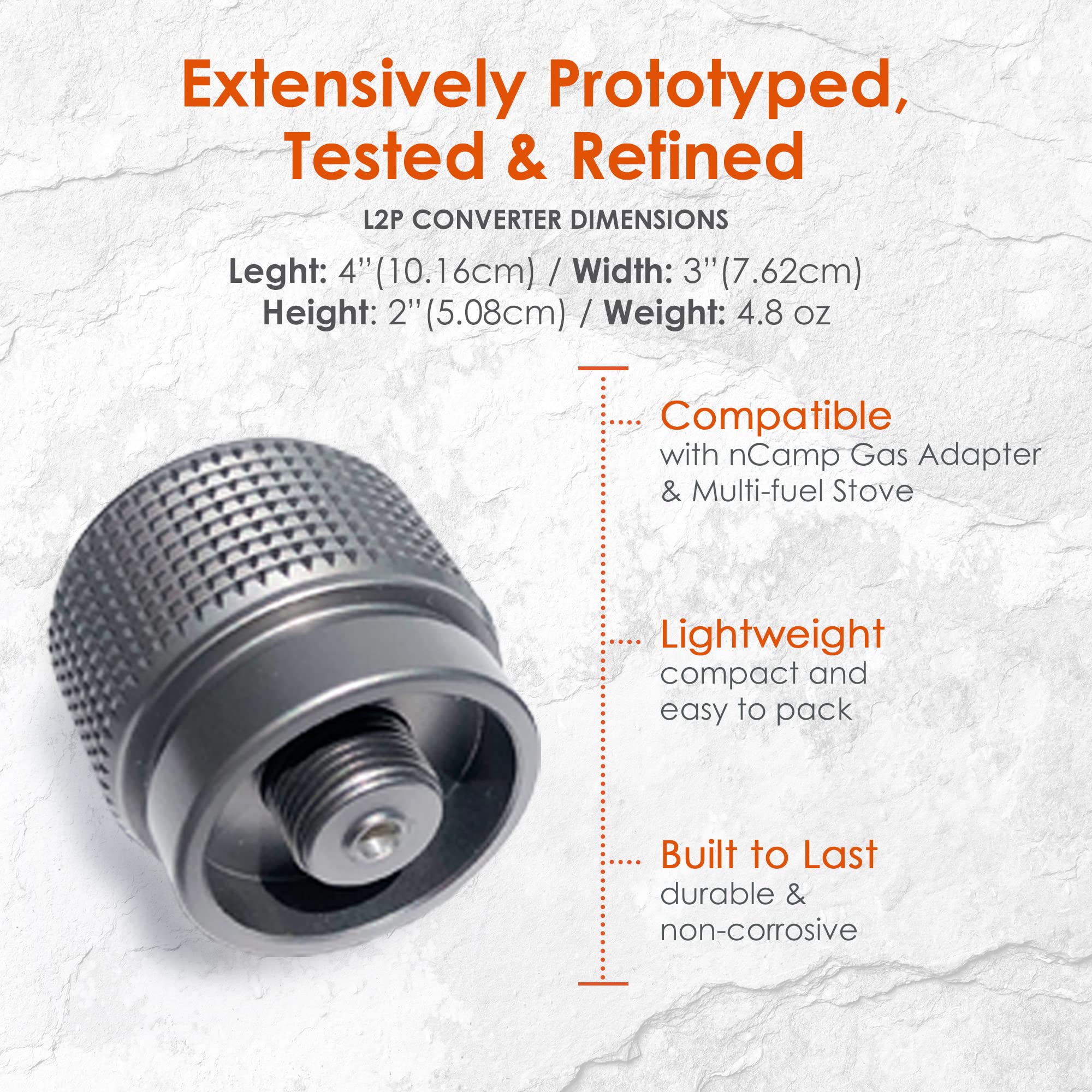Ncamp Outdoor Camping Hiking Backpacking Stove Lindal To Propane Fitting For Ncamp Gas Adapter And Ncamp Stove