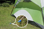 Abccanopy 8 Inch Tent Stakes 10 Pcs Non-Rust Metal Ground Anchors, Heavy Duty Spikes With 4 Ropes For Outdoor Camping, Blue
