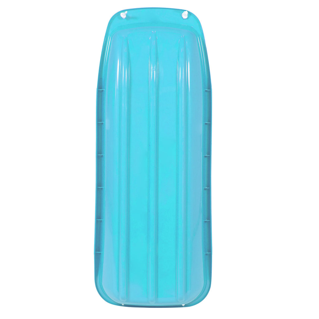 Best Choice Products 48In Kids Plastic Toboggan Snow Sled W/Pull Rope - Ice Blue