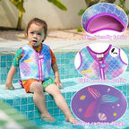 Oshyle Children'S Girls Boys Swimming Vest For Toddlers With Adjustable Safety Straps Age 1-9 (Mermaids, S(1-3))