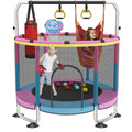 Trampoline for Kids, 60 Toddler Trampoline Indoor Outdoor, 440lbs KidsTrampoline with Enclosure Net, Upgraded Ring Legs with Adj