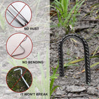 Eurmax Usa U-Shaped-Rebar-Stakes-12-Inch, Ground Stakes Heavy Duty Trampoline Stakes Rebar Galvanized For Camping Tent Trampolin