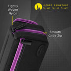 Casemaster By Gld Products Plazma Pro Dart Case Black With Amethyst Zipper And Phone Pocket