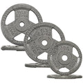 Fitvids 1 Inch Standard Barbell Weight Plates Set, 35 LB(2.5-10 LB) Barbell Weight Set for Home Gym Strength Training, Triple-ha