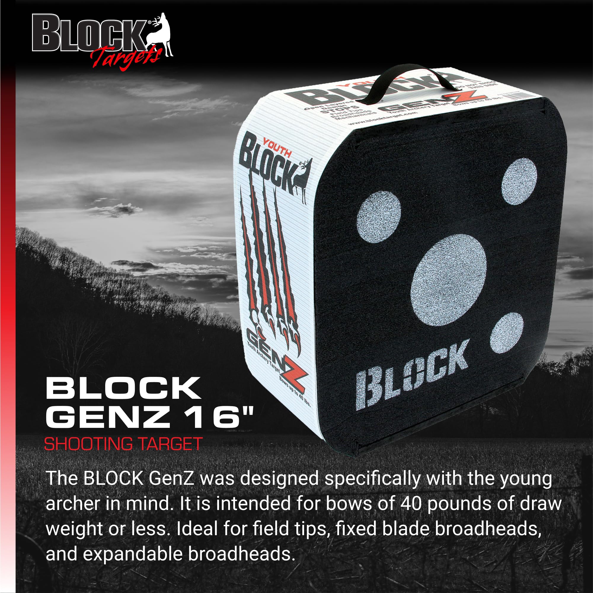 Field Logic Youth Block Genz Open Target Multi-Color, 16 Inch