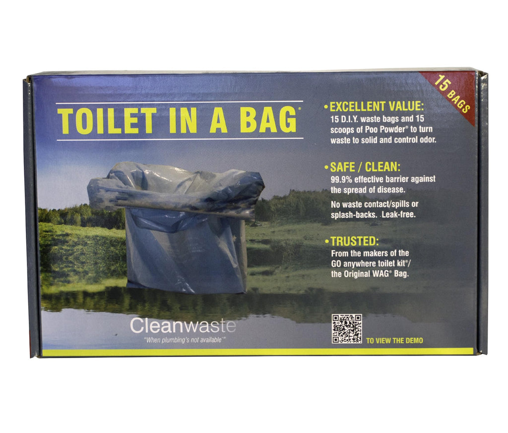 Cleanwaste Toilet In A Bag - Diy Kit, 15 Pack, Camping & Travel