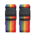 Myviradi Suitcase Belts, Adjustable Luggage Straps, Bright Colors Travel Packing Straps With Quick Release Buckle (Rainbow) (Bel