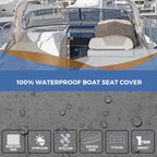 Savvycraft Waterproof Boat Swing Back Seat Cover, Leaning Post, Swingback Cooler Boat Seat Cover 20'' Dx 36'' W X 36'' H Gray