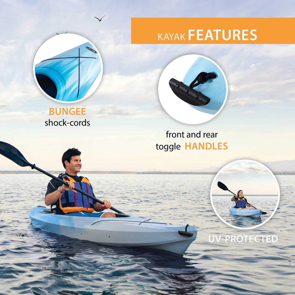 Lifetime Cruze 100 Sit-In Kayak, 2-Pack, Sky Fusion, 10-Foot