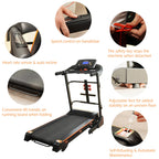 Ksports Foldable 16.5 Inch Cardio Fitness Portable Treadmill With Bluetooth Connectivity, Lcd Display, And Tracking Apps For Hom