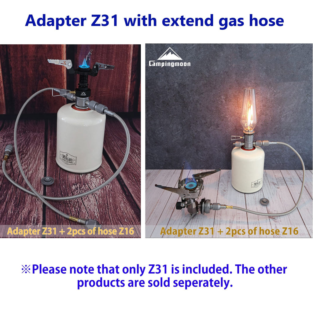 Campingmoon 3 Outlet Camping Stove Adapter For En417 Lindal Valve Canister Device Z31