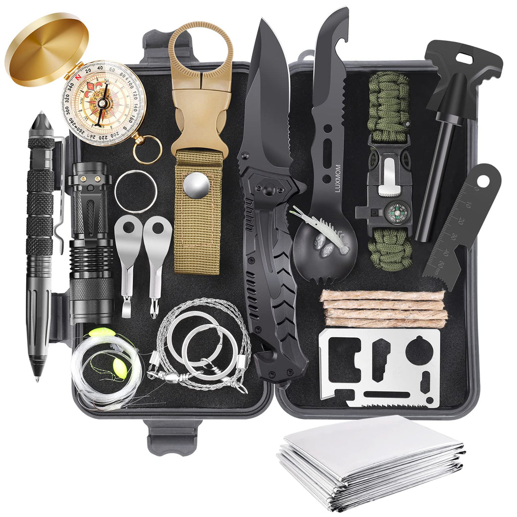 Luxmom Survival Kit And First Aid Kit, 142Pcs Professional Survival Gear And Equipment With Molle Pouch, For Men Camping Outdoor