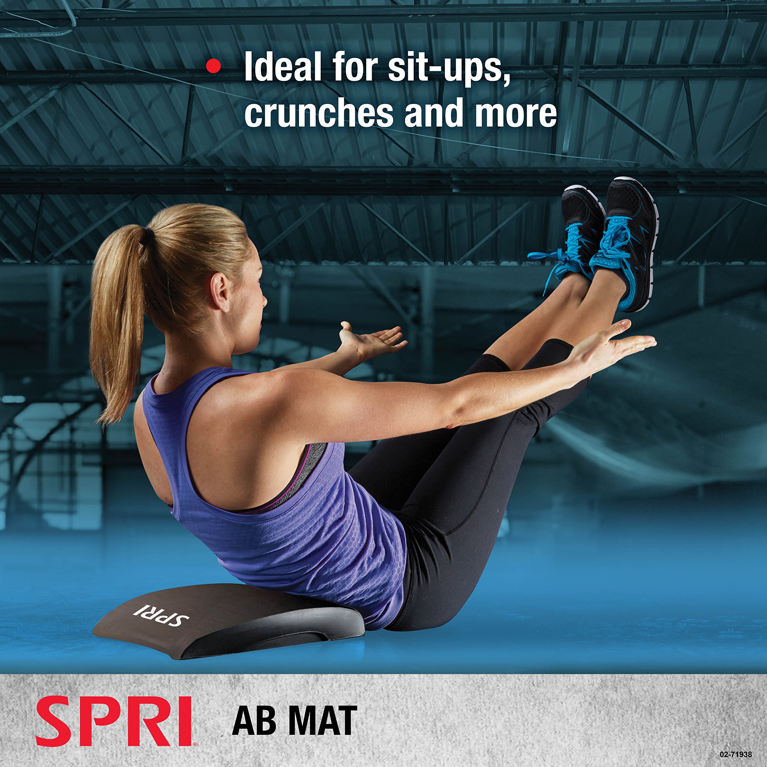 SPRI Ab Mat - Workout Mat Accessory for Abdominal Exercises, Sit-Ups, Crunches, Push-Ups, Core Training, and More - Portable Pad
