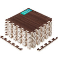 Yes4All EVA Interlocking Mats, Puzzle Floor Tiles, Foam Floor Padding with Border for Furniture, Home Space, Living Room, Garage