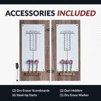 Hathaway Winchester Dartboard & Cabinet Set, Driftwood