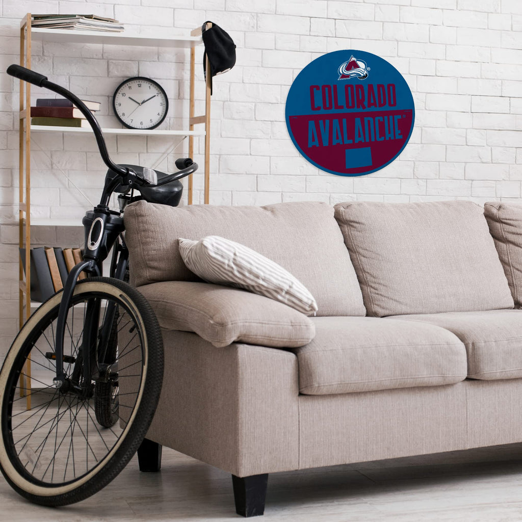 Rico Industries Nhl Colorado Avalanche Classic Shape Cut Pennant - Home And Living Room D  Cor - Soft Felt Ez To Hang 18X0.10X18