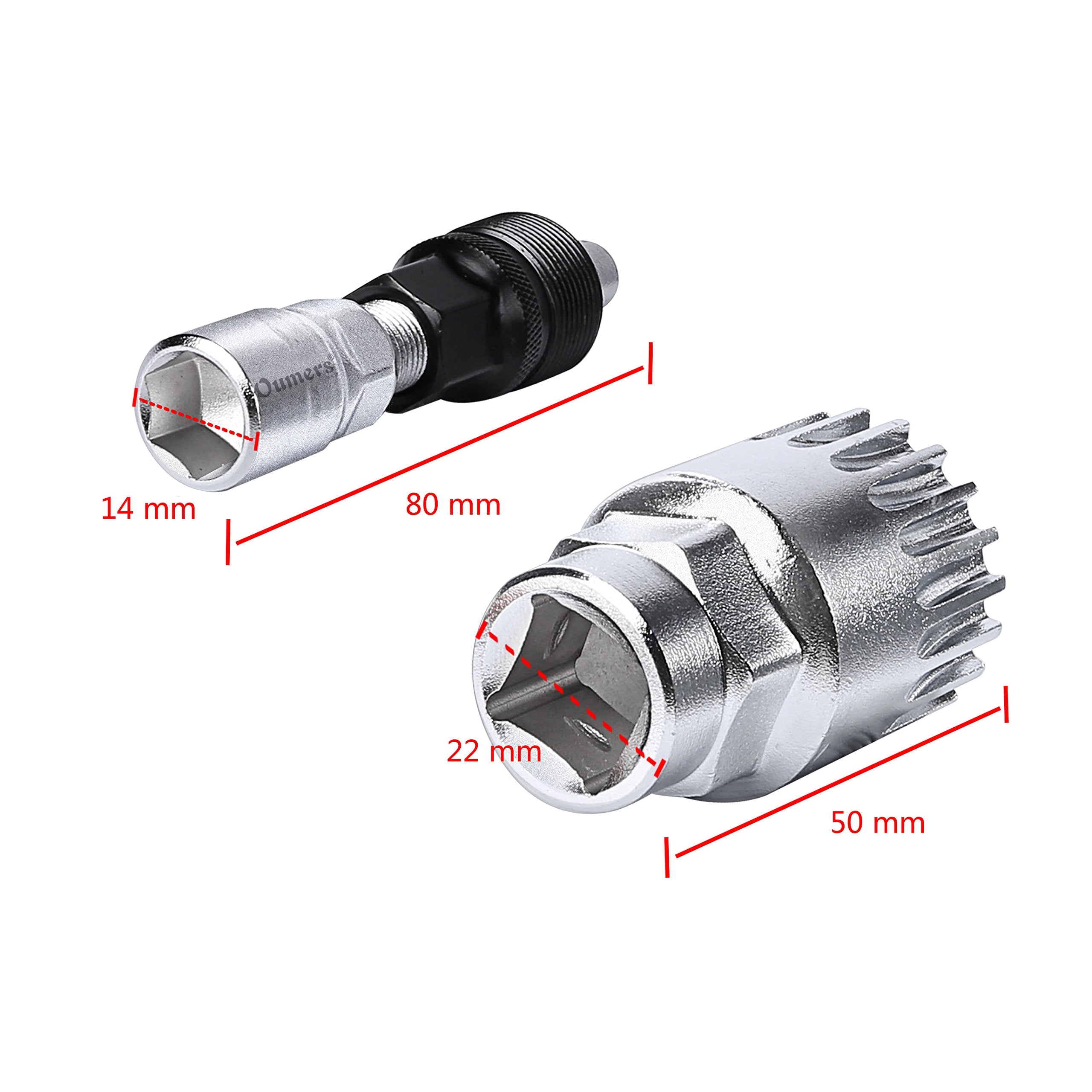 Oumers Bike Crank Extractor/Arm Remover And Bottom Bracket Remover With 16Mm Spanner/Wrench. Professional Bicycle Repair Tool Ki